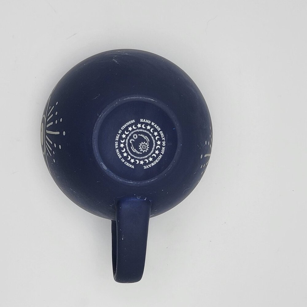 Mystic Navy “All-Seeing Eye” Ceramic Mug – Wide Bowl Style – Modern Boho Celesti - Picture 6 of 6
